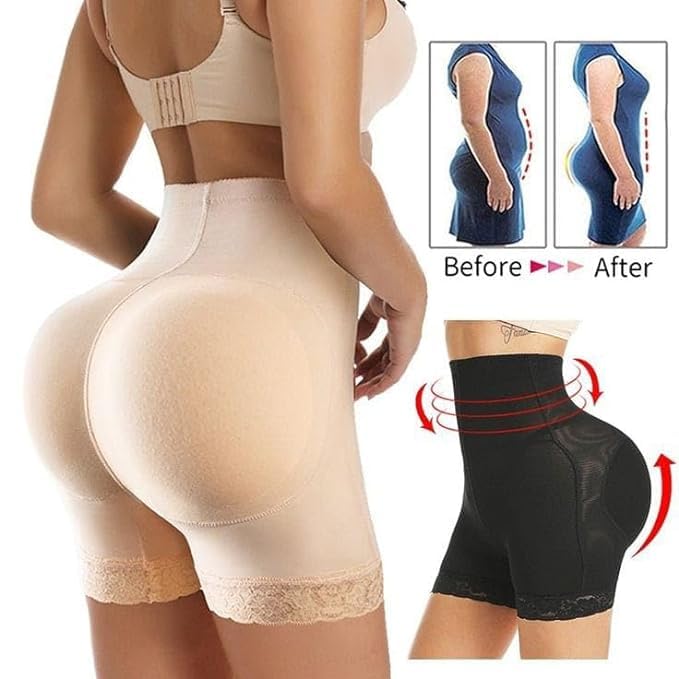4-in-1 Shaper - Quick Slim Shape Wear Tummy, Back, Thighs, Hips - Black/Efffective Seamless Tummy Tucker
